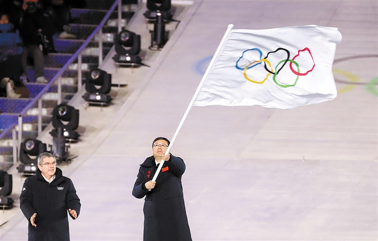 第二十三届冬季奥林匹克运动会25日晚在平昌奥林匹克体育场闭幕